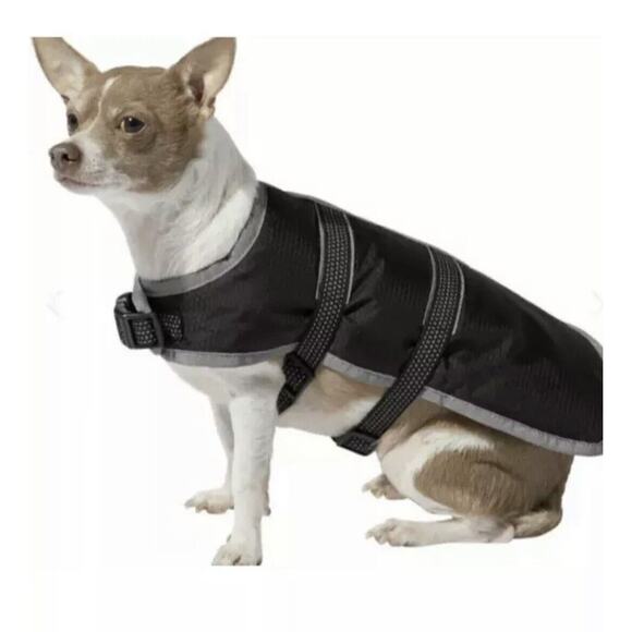 NWT KONG Dog Rip-Stop Water Resistant Reflective Black Blanket Jacket Size M - Picture 1 of 10